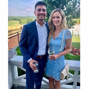 Light blue small lace dress